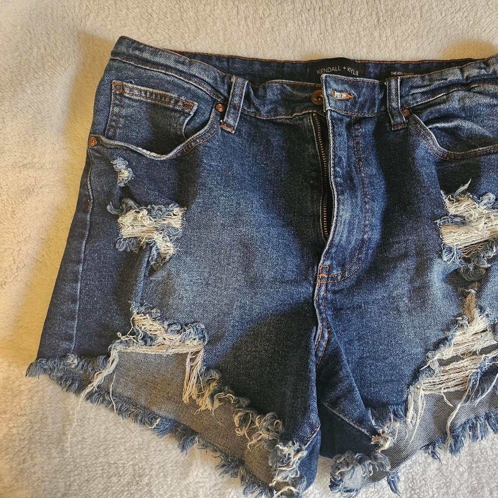Y2K Kendall + Kylie blue denim shorts size 13/31